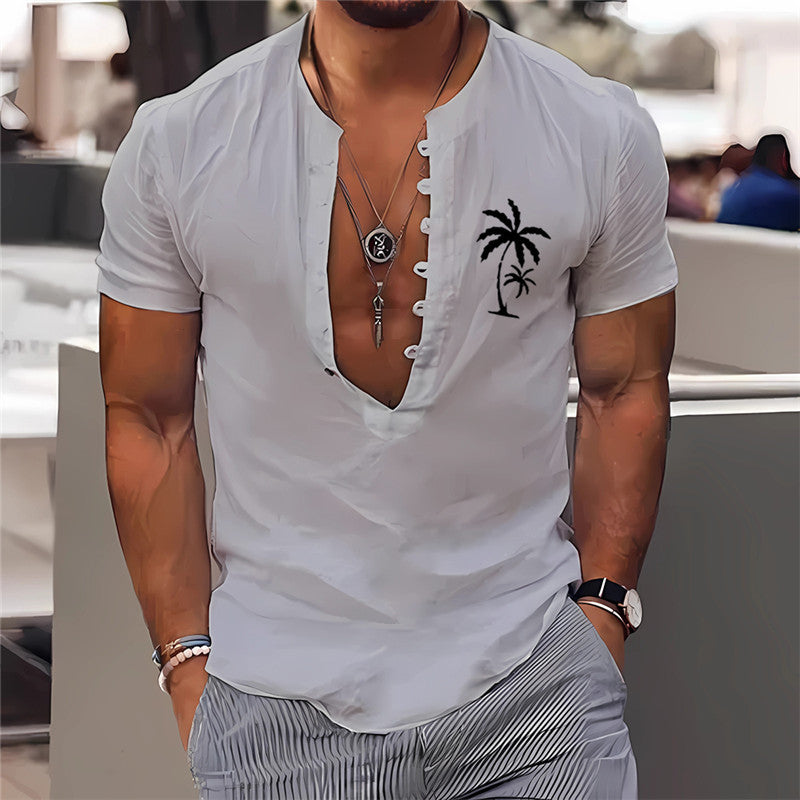 Kurzarmhemd mit Digitaldruck – Bild 12 | LuxeStyle