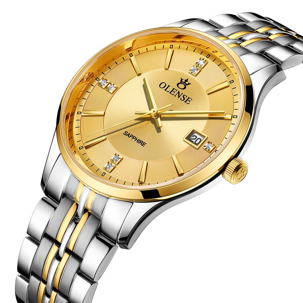 Herrenuhr aus Edelstahl, wasserdichtes Quarz-Set – Bild 5 | LuxeStyle