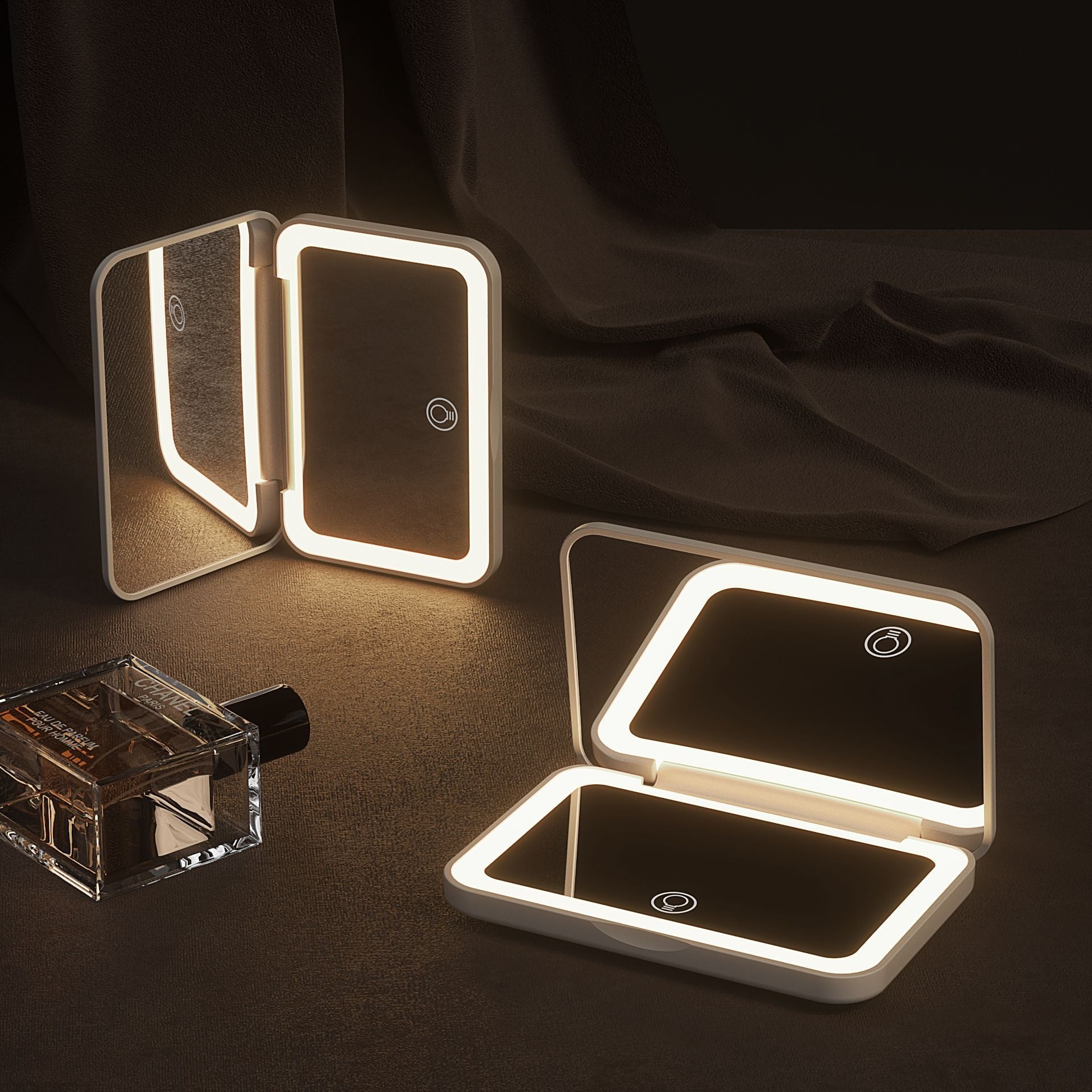 Aufladbare LED-Spiegel mit 3-farbigem Licht