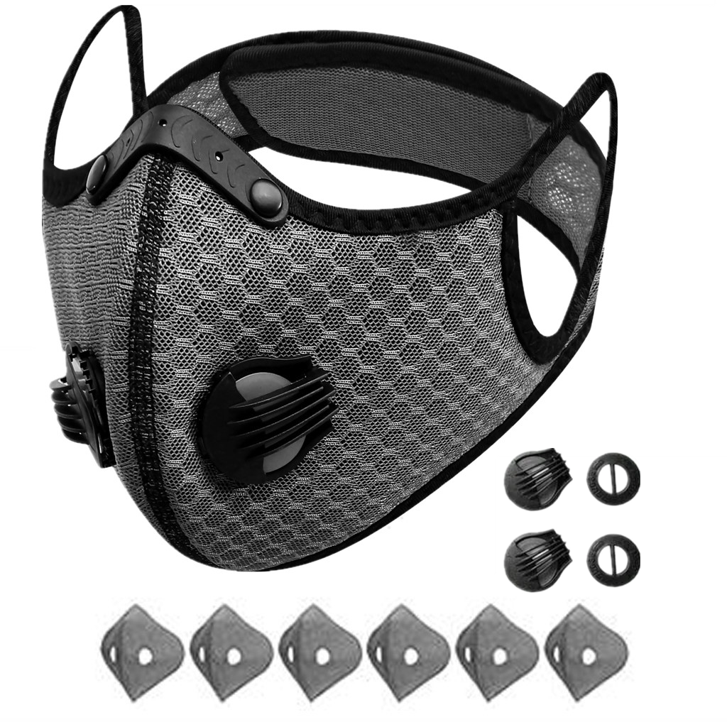 Sport Gesichtsmaske mit Aktivkohlefilter