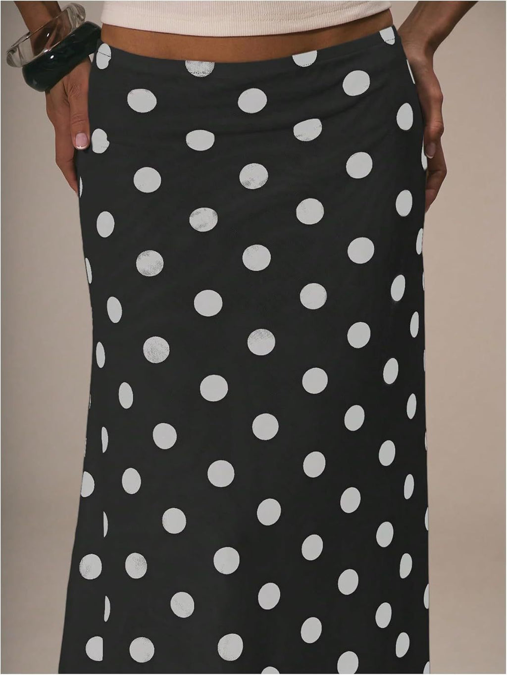 Eleganter Business-Bleistiftrock mit Polka Dots – Ansicht 7