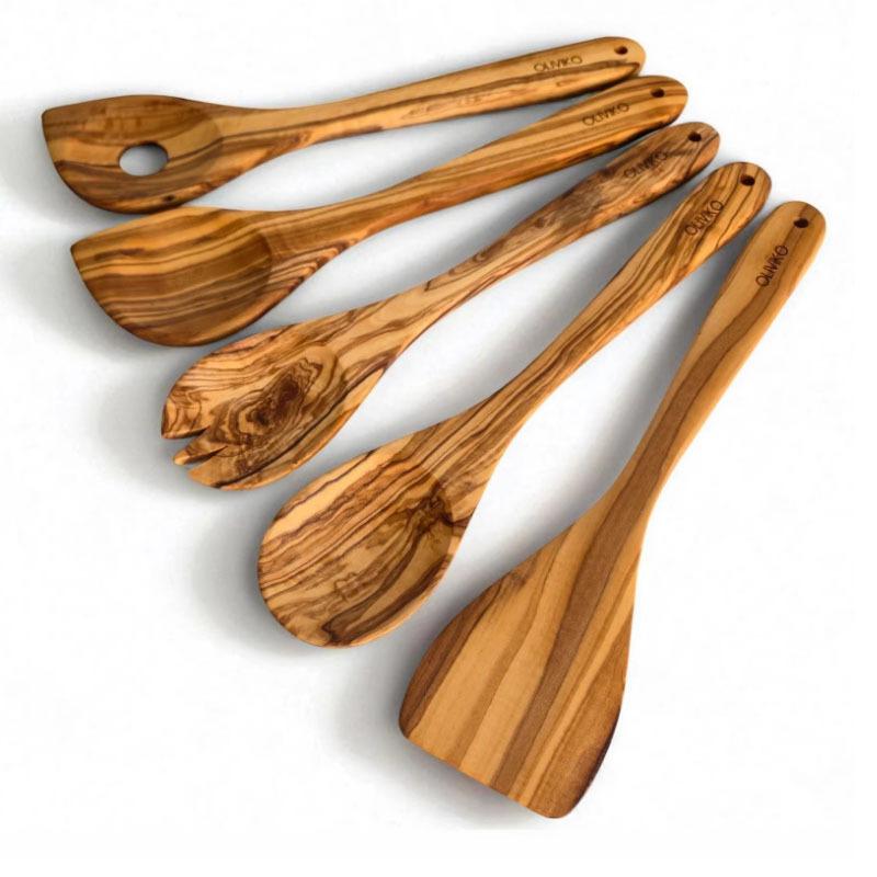Holz-Löffel-Set aus Olivenholz