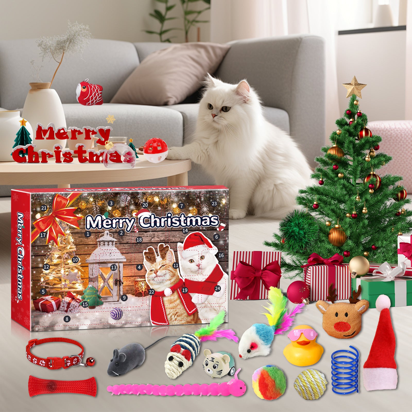 Weihnachts-Countdown Katzen Spielzeug