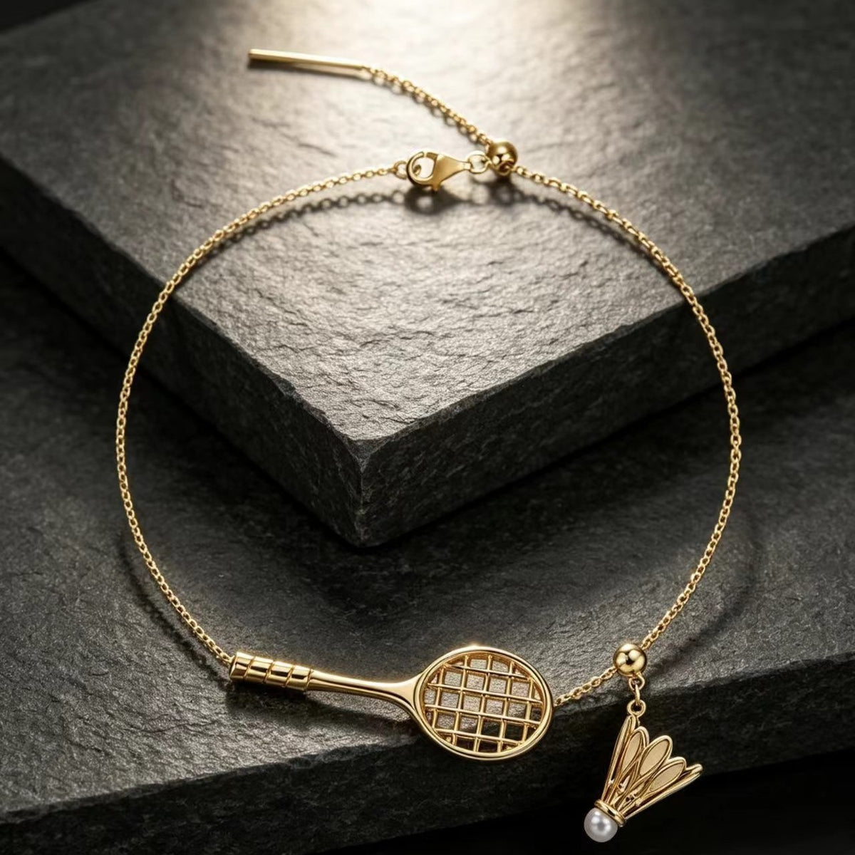 Armband mit Badmintonschläger-Anhänger | LuxeStyle