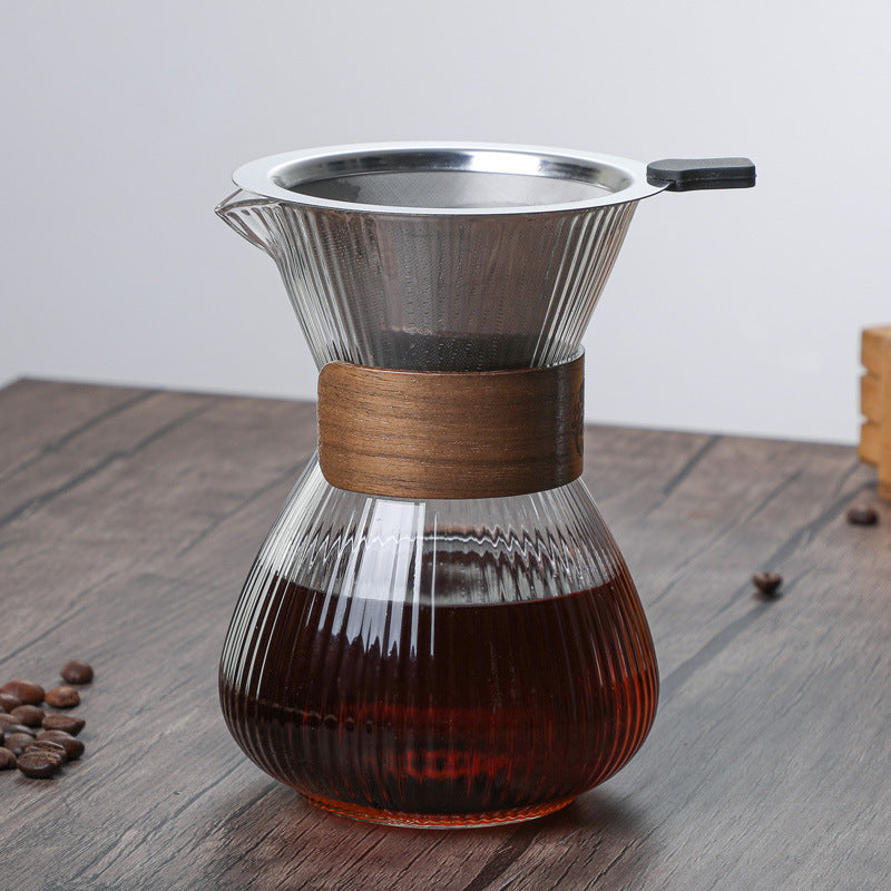 Gestreifte Kaffeekanne mit Filter – Bild 4 | LuxeStyle