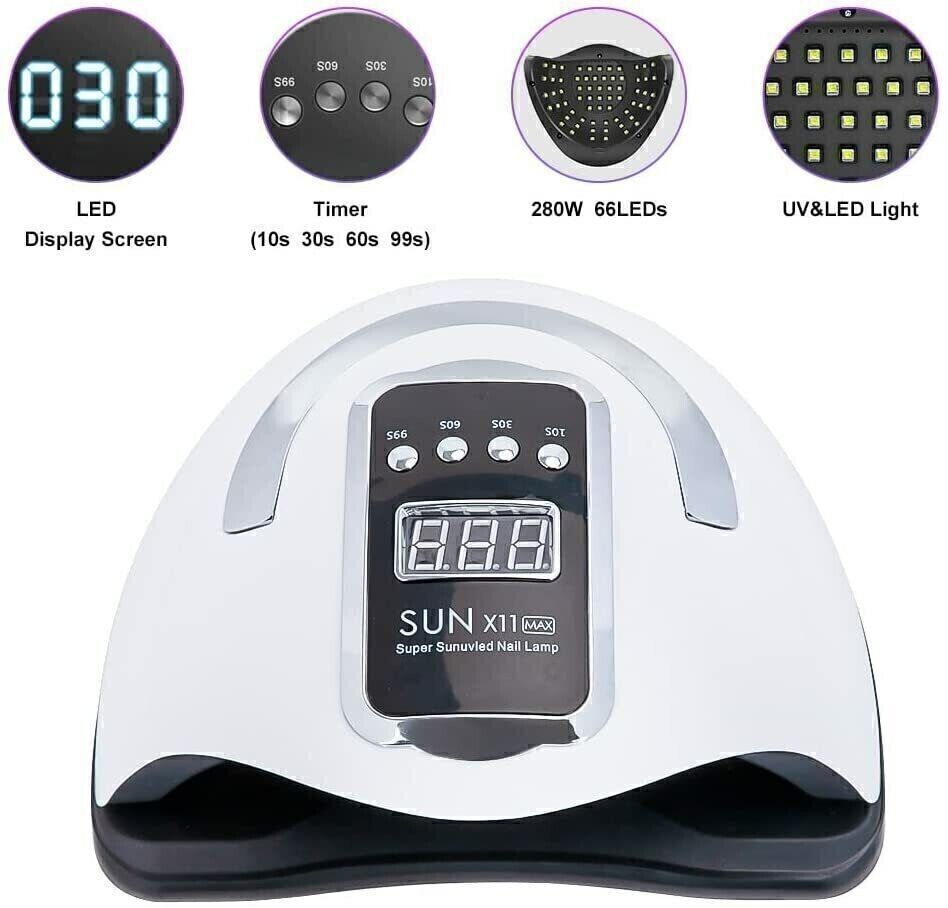 280W UV/LED Nagellampe für Gel- und Acrylnägel
