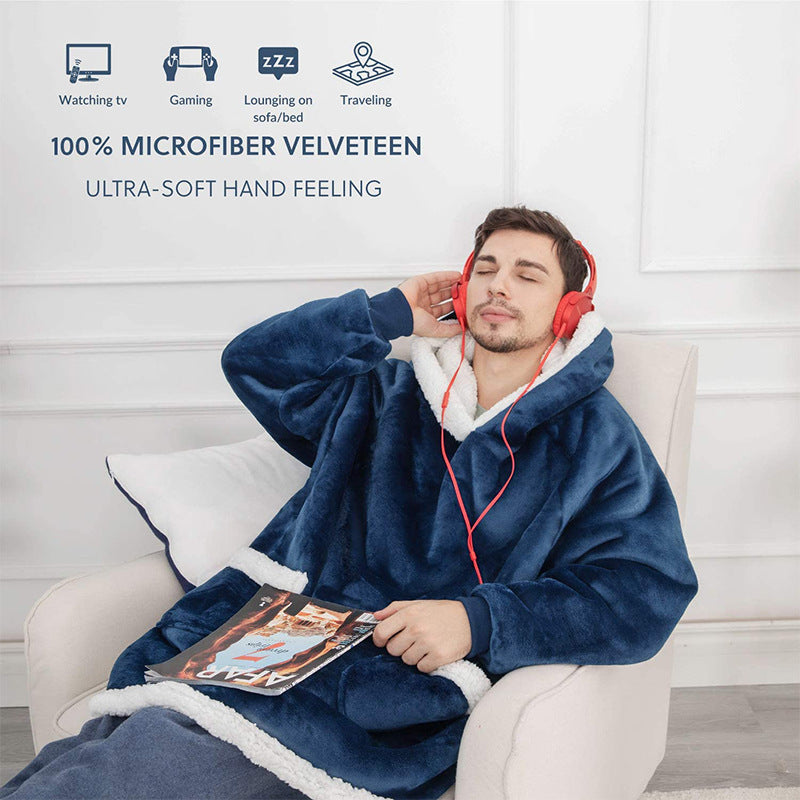 XXL Hoodie-Decke mit Taschen für Sie & Ihn