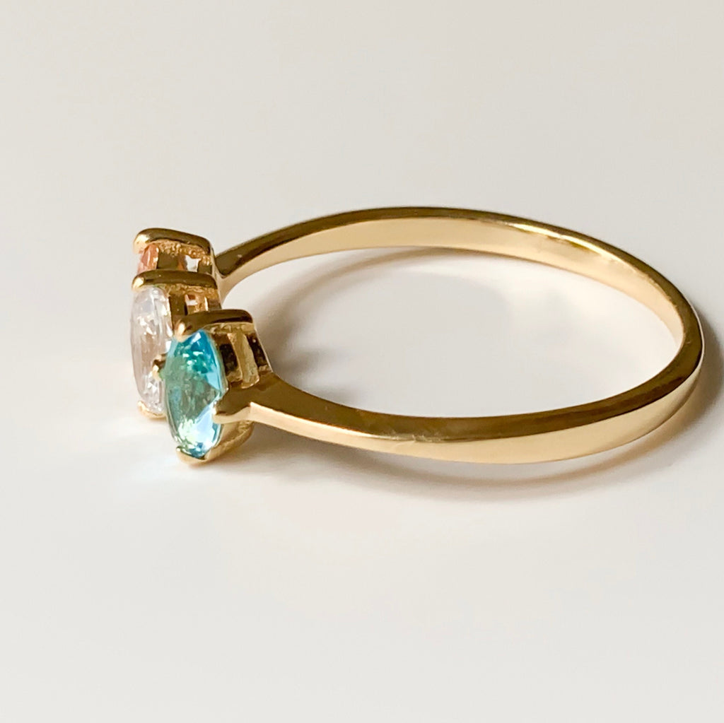Herzförmiger Eleganter Edelstahl-Ring