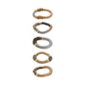 Armband-Set: Gold, Silber und Anthrazit