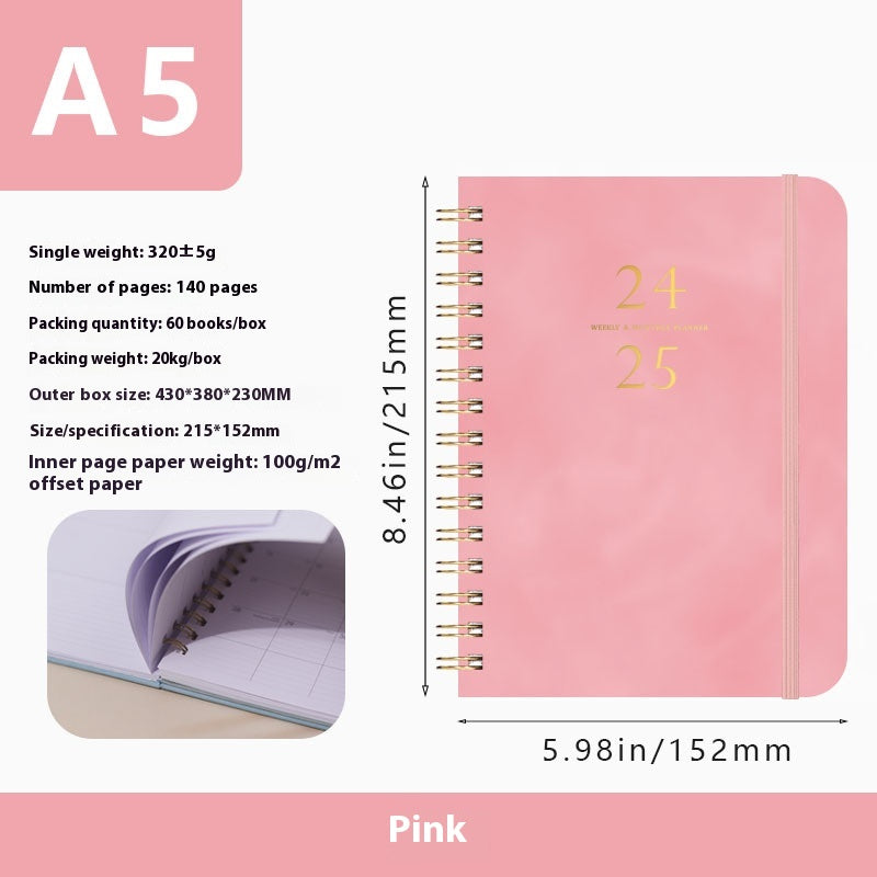 Kunstleder-Notizbuch mit Metallspirale A5 – Bild 18 | LuxeStyle