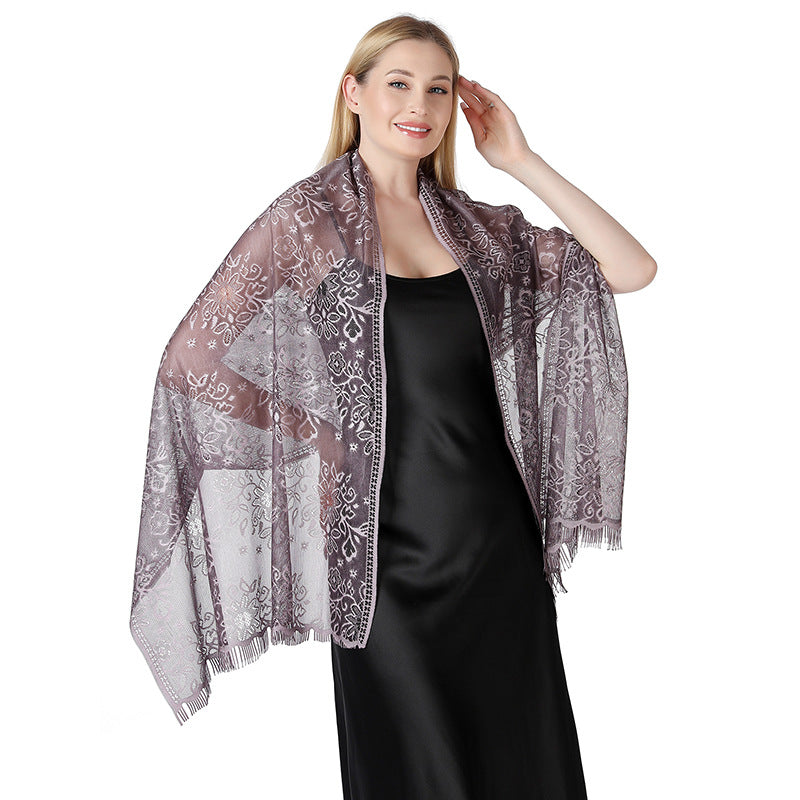 Geblümter Batik-Spitzenschal – Bild 17 | LuxeStyle