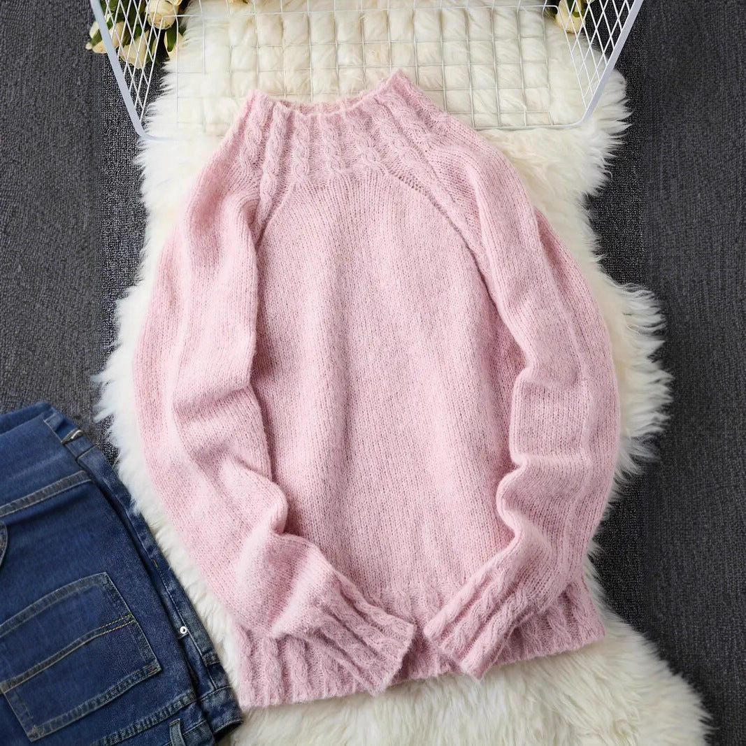 Vielseitiger Damen Pullover mit Rundhals