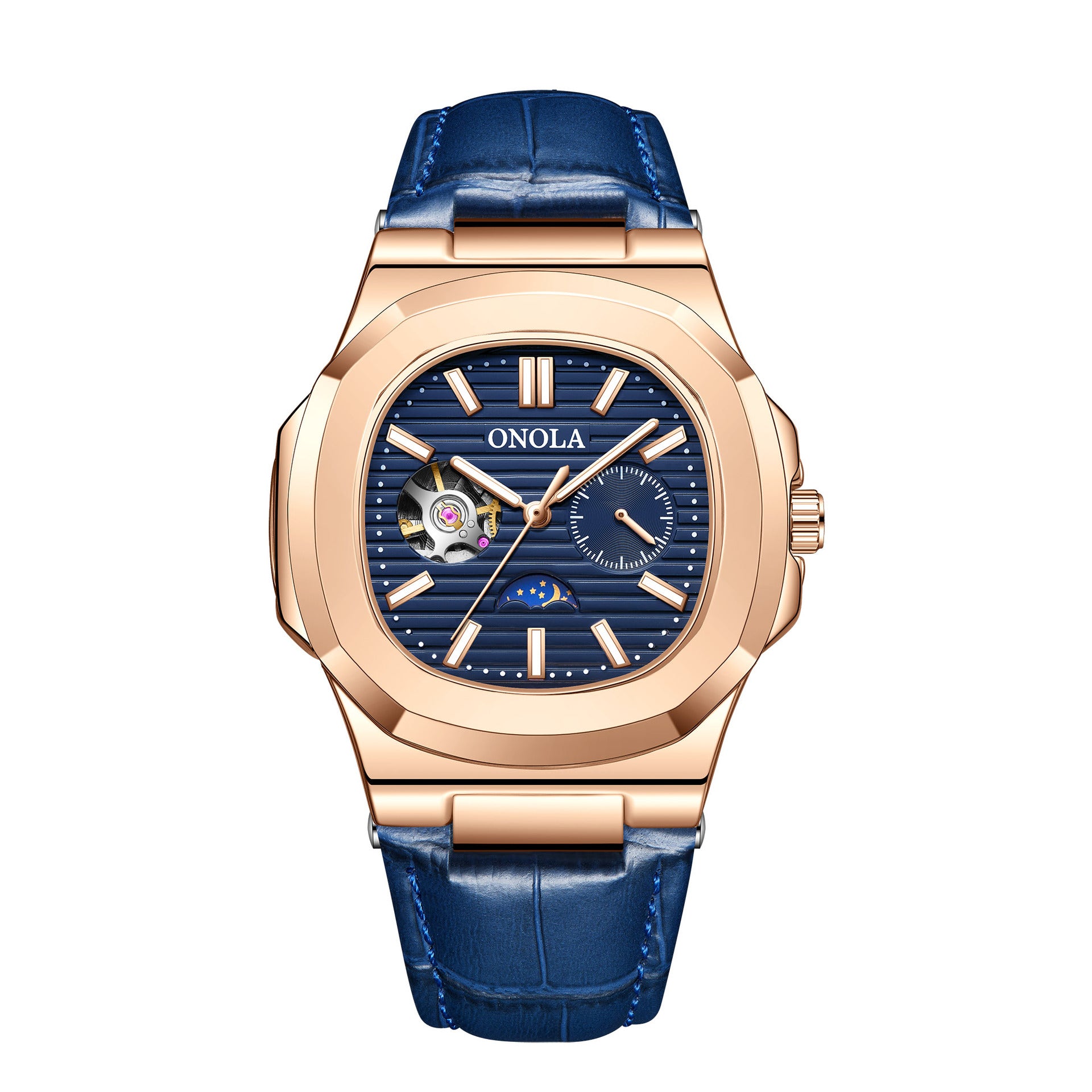 Mechanische Armbanduhr mit Mondphase – Ansicht 8
