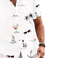 Herren Kurzarmhemd mit Revers und Print