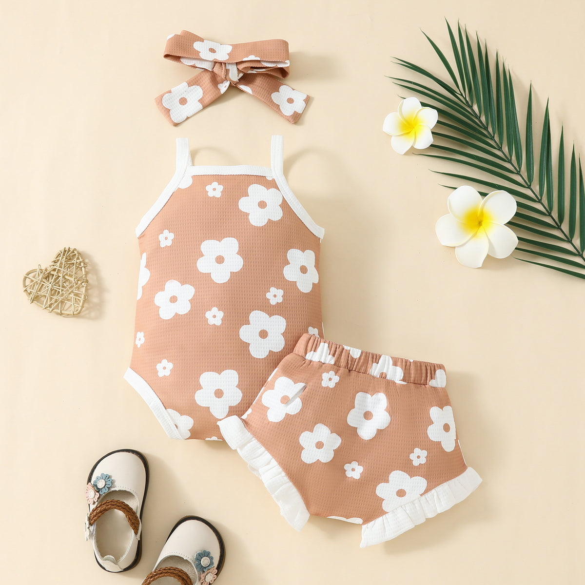 Baby Blumen Trägertop & Shorts Set – Bild 7 | LuxeStyle