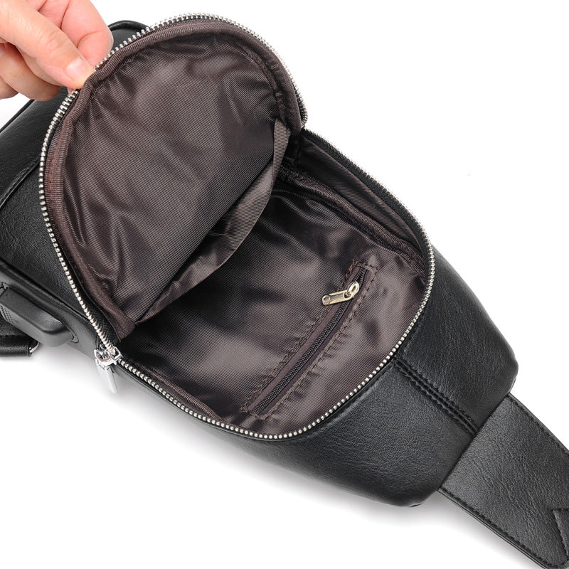 Brusttasche Messenger Bag aus PU-Leder – Bild 6 | LuxeStyle