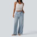 Denim Hose mit weitem Bein