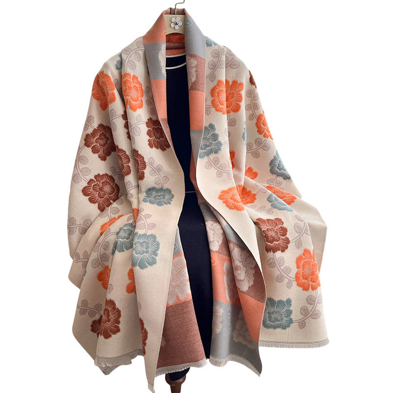 Retro-Blumen-Schal aus Polyester – Bild 9 | LuxeStyle