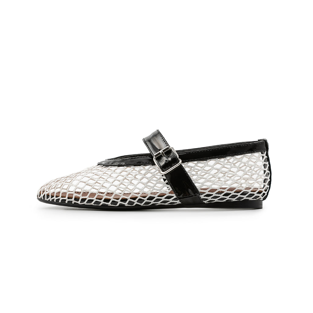Mary Jane Mesh-Ballerinas mit Knöchelschnalle – Bild 17 | LuxeStyle