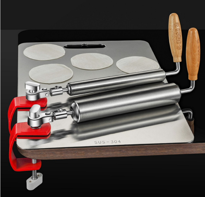 Teigroller aus Edelstahl mit fester Halterung – Bild 4 | LuxeStyle