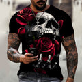 Herren-T-Shirt mit Horror-Schädel-Druck