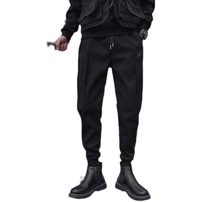 Schwarze Cargo-Hose mit Fleece-Fütterung