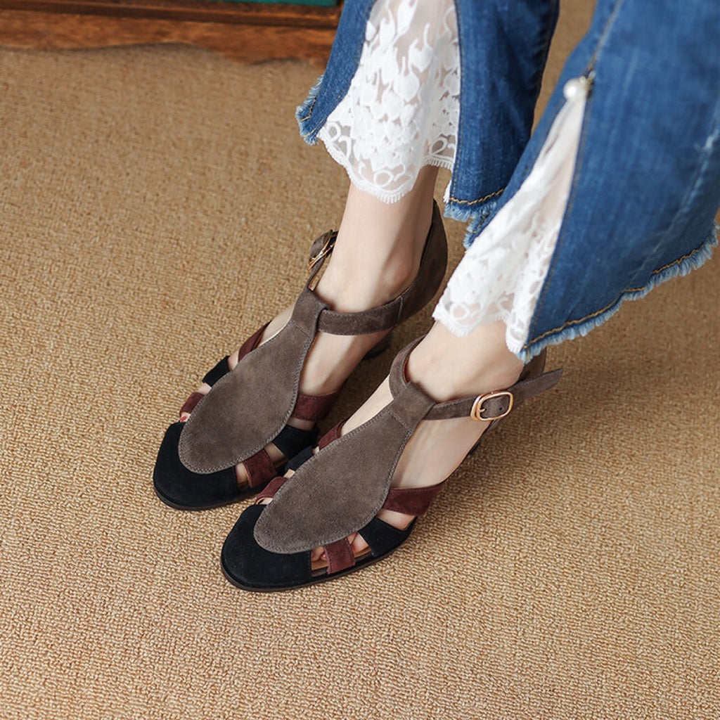 Retro-Sandalen mit Riemchen und Rundspitze – Bild 2 | LuxeStyle