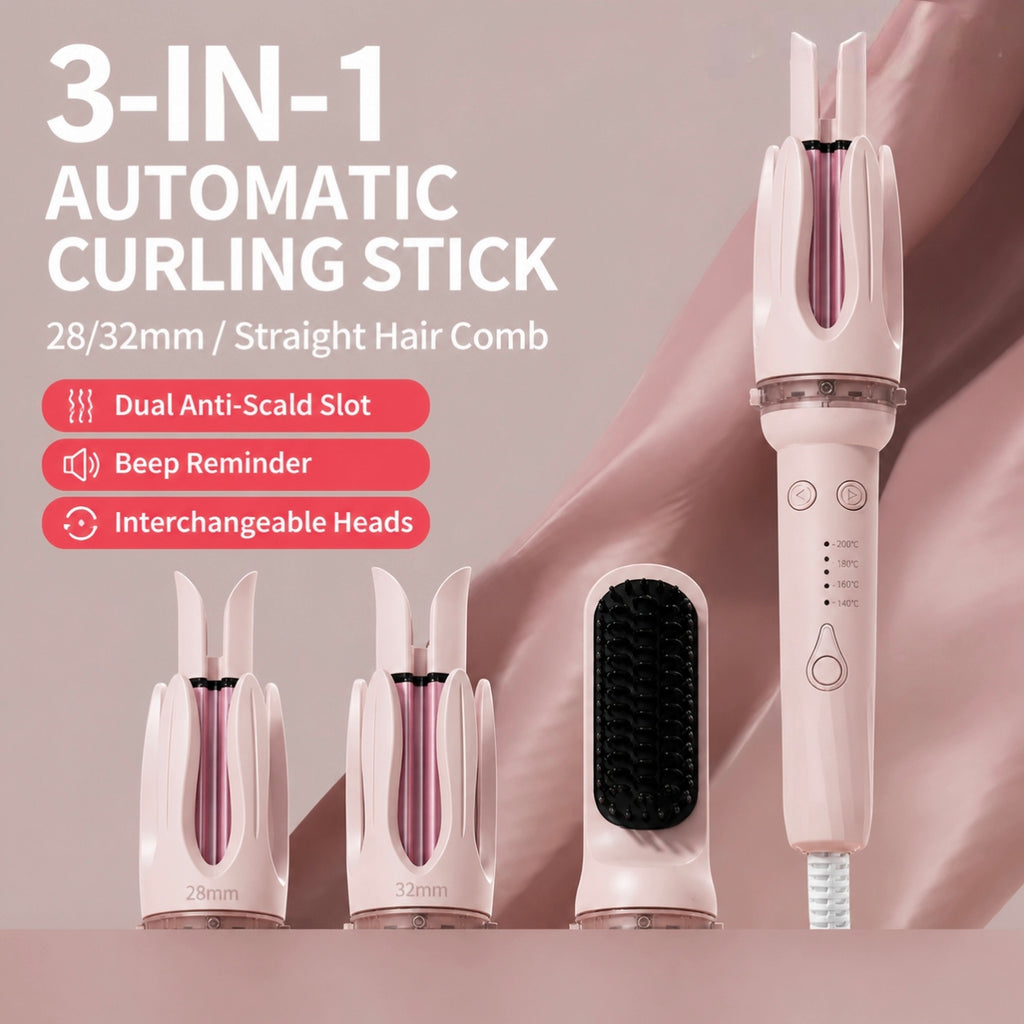 3-in-1 Lockenstab & Glätteisen