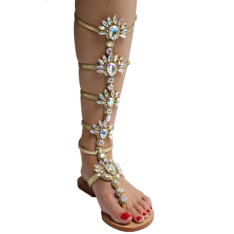 Römer Sandalen mit Strass-Steinen