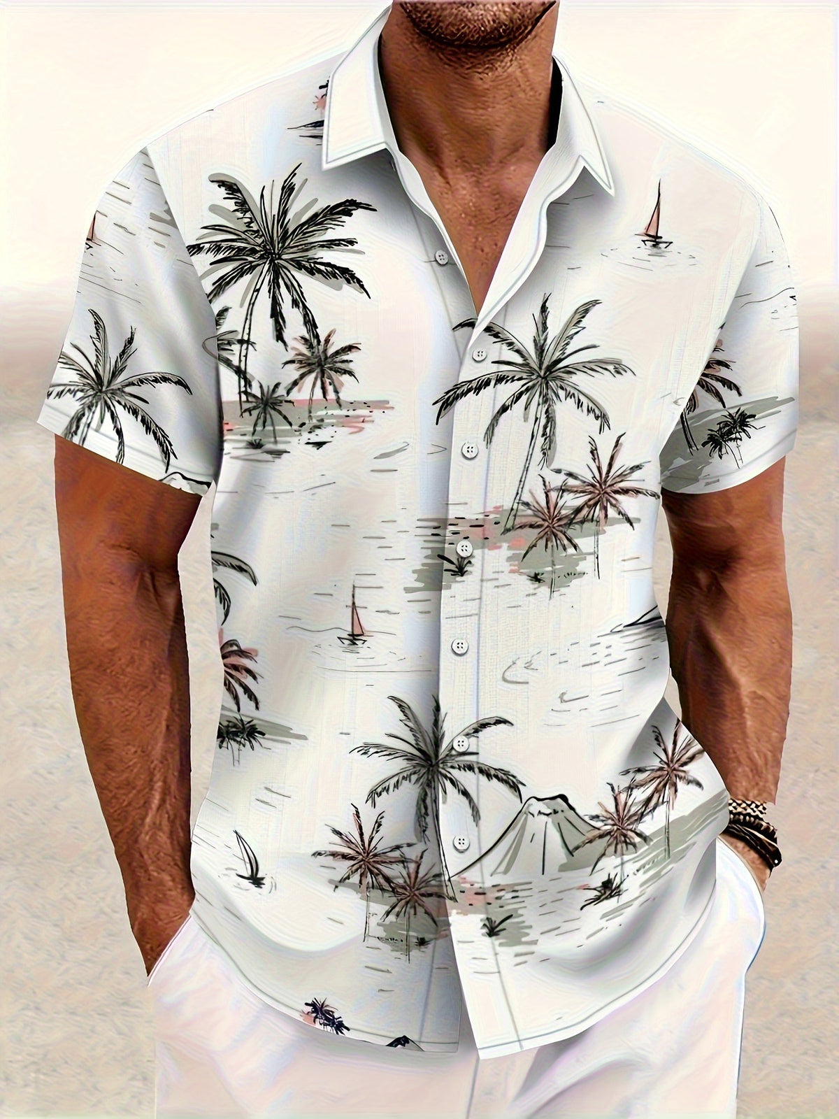 Kurzarmhemd mit Blumenmuster für Herren – Bild 13 | LuxeStyle