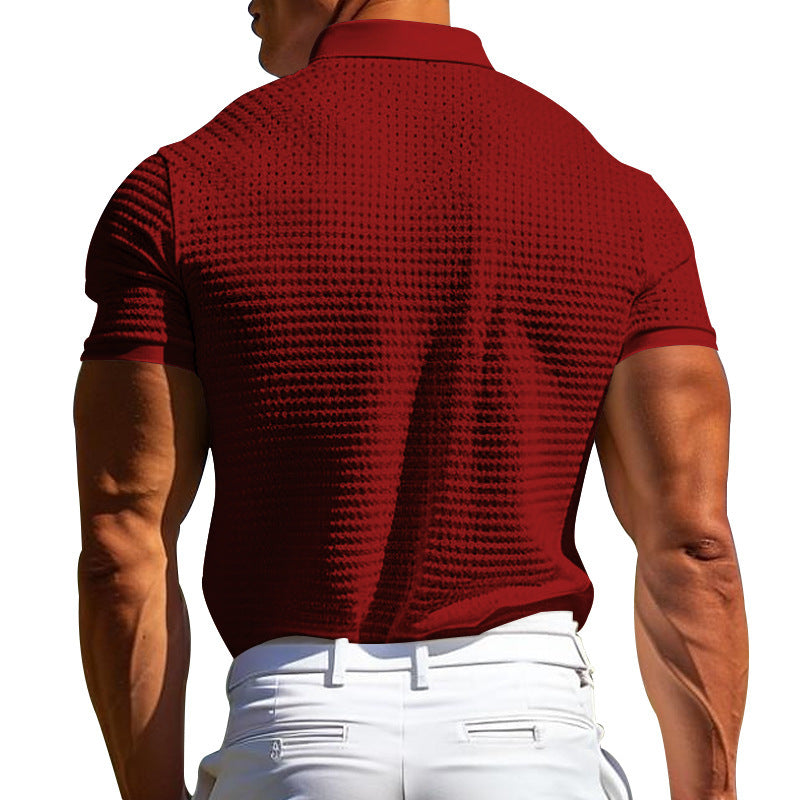 Waffel-Poloshirt mit Kurzarm für Herren – Bild 10 | LuxeStyle