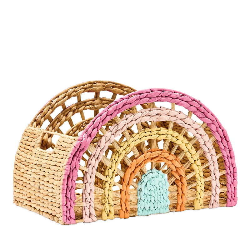 Halbrunder Korb aus Strohgeflecht mit Henkel | LuxeStyle