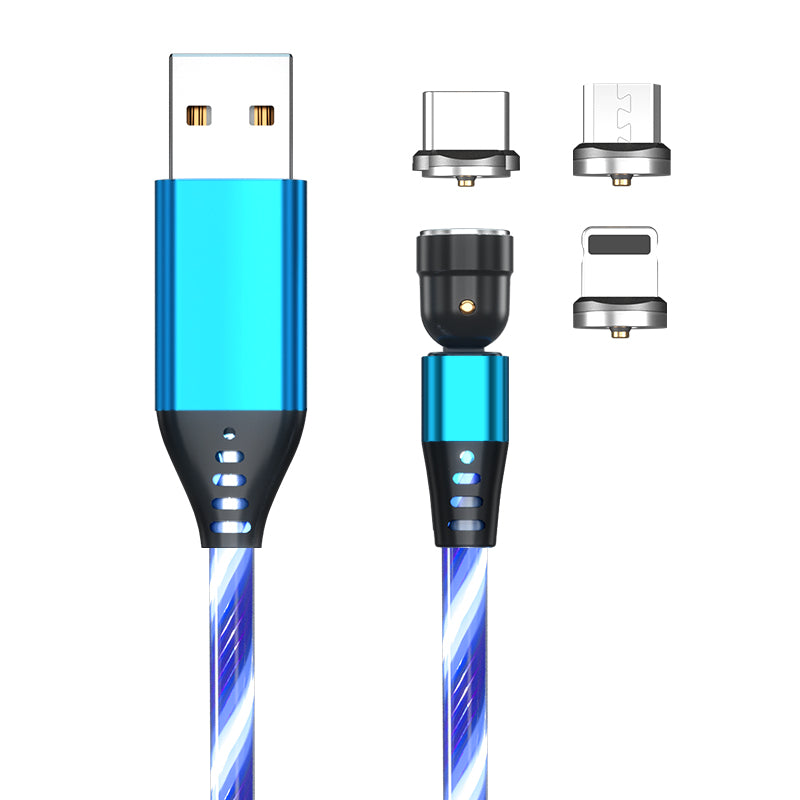 Magnetisches 3-in-1 Ladekabel mit LED-Licht
