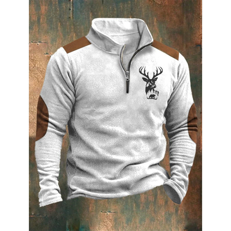 Herren Halb-Zip Pullover mit Stehkragen