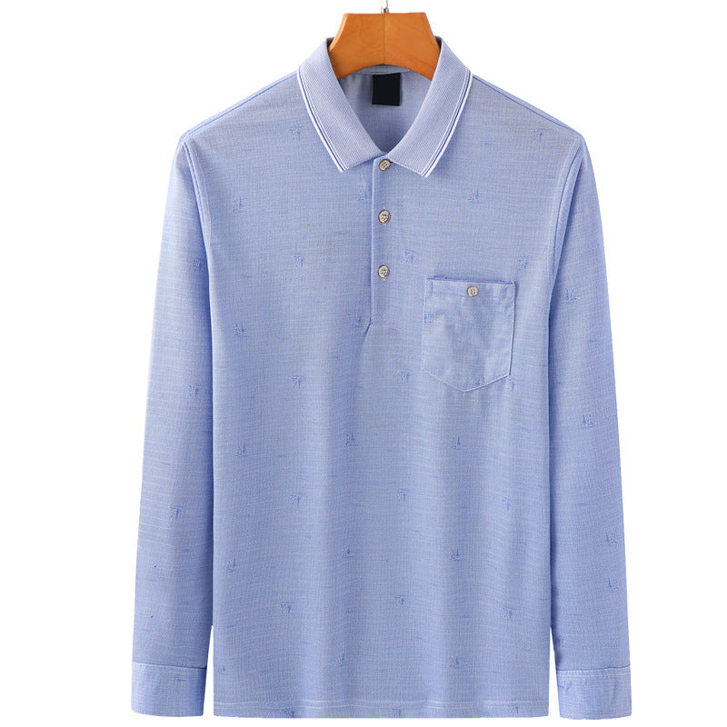 Herren Langarm-Shirt mit Reverskragen