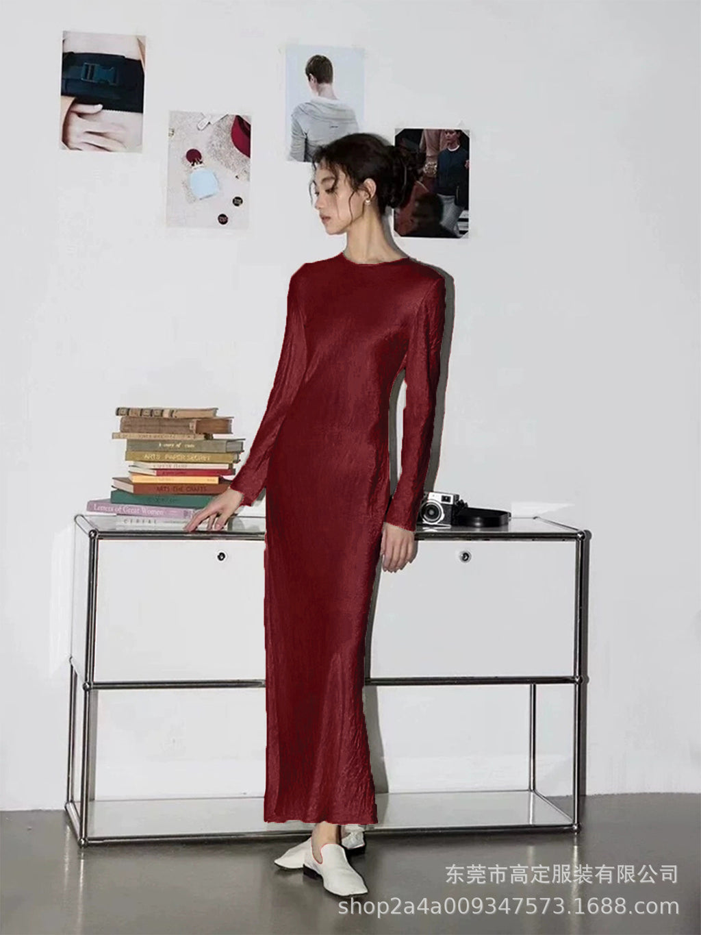 Elegantes Langarm-Kleid im französischen Stil – Bild 6 | LuxeStyle