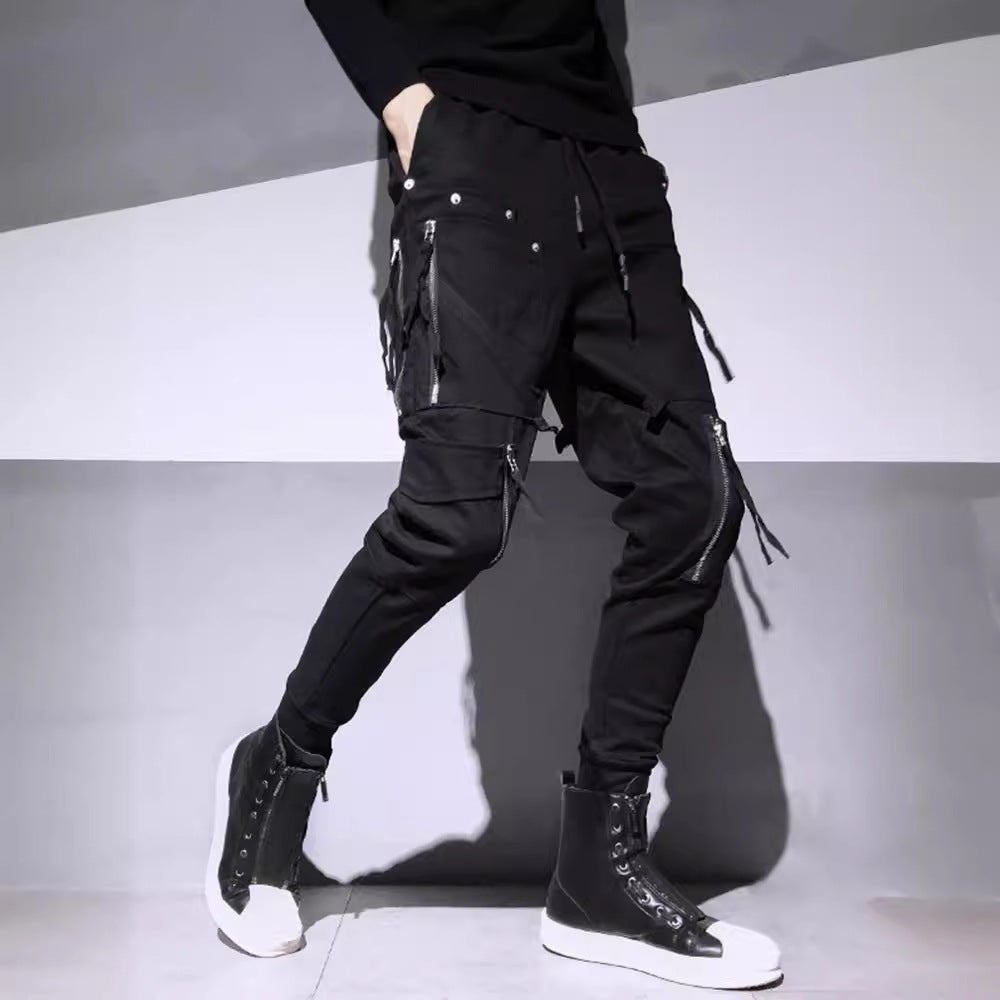 Schwarze Slim-Fit-Overalls