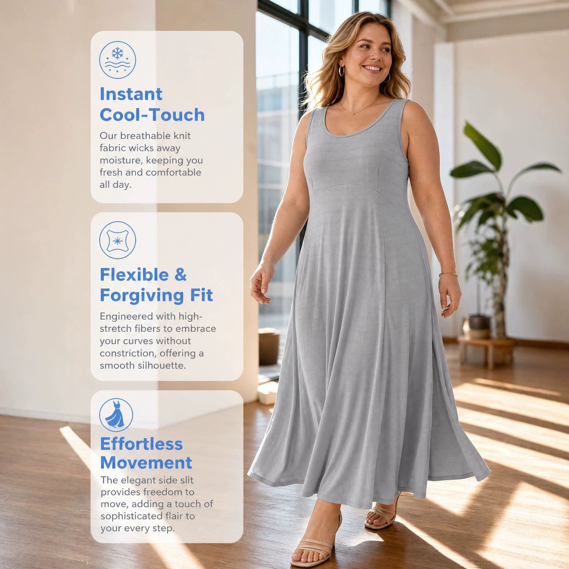 Lange, lässige Sundress