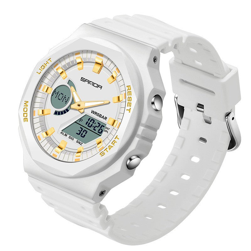Multifunktions-Sportuhr mit Doppeldisplay und 50m Wasserdicht
