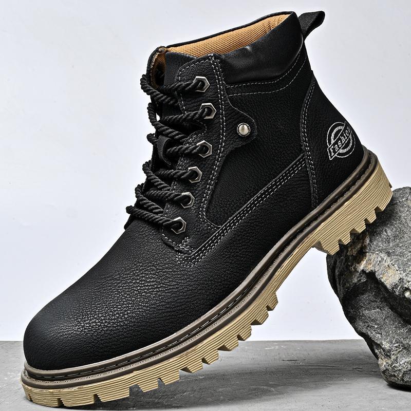 Lässige Mid-Top Martin Boots aus Leder