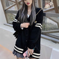 V-Ausschnitt Color-Block Streifen Pullover