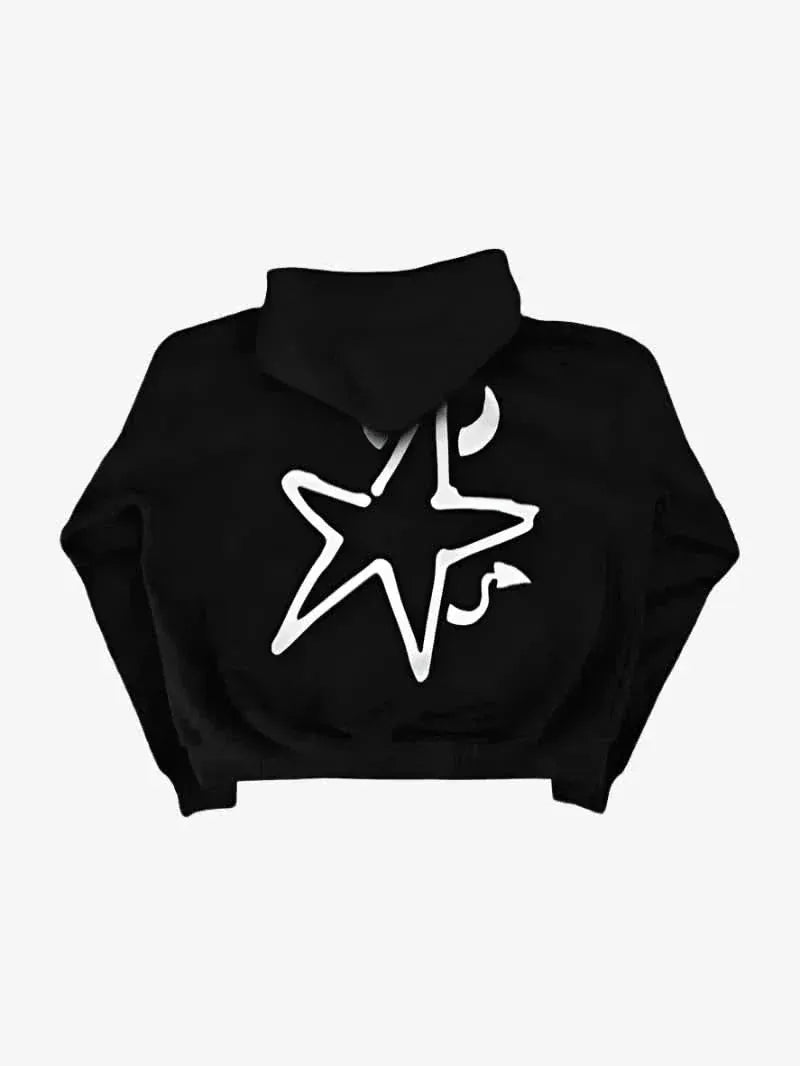 Hoodie-Cardigan mit Blumen und Schriftzug – Ansicht 5