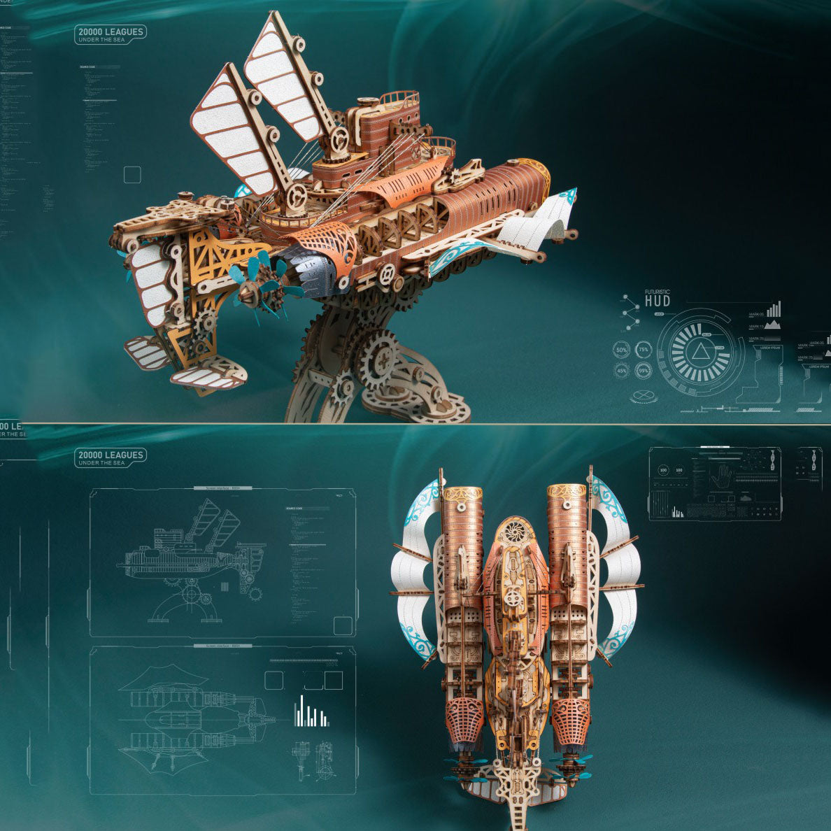 3D Holzpuzzle Fantasy-Raumschiff – Bild 10 | LuxeStyle