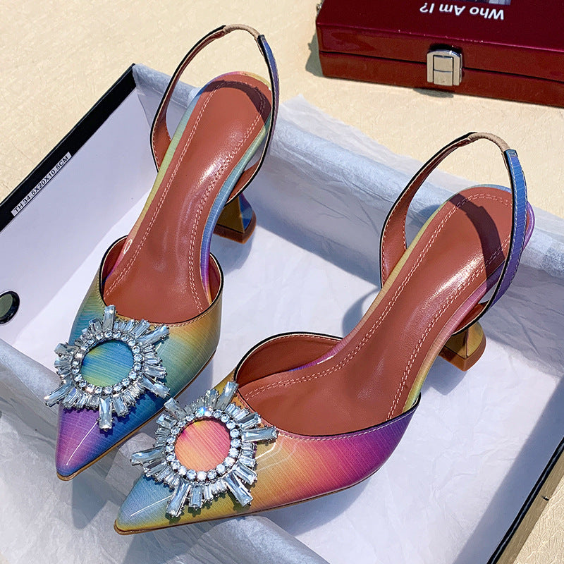 Sandalen mit Farbverlauf und Strass – Bild 5 | LuxeStyle