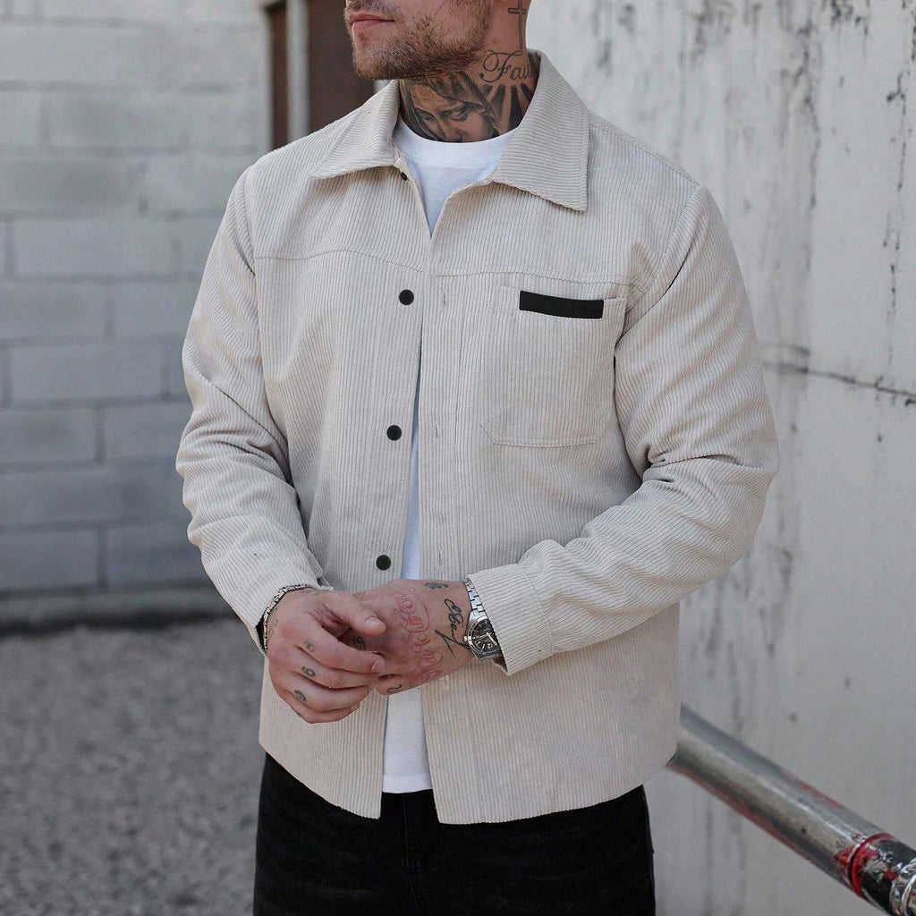 Cords-Hemdjacke für Herren