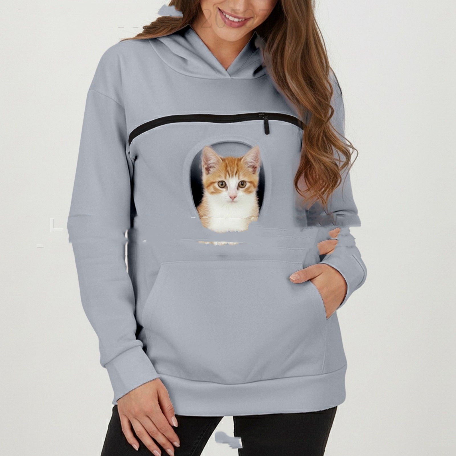 Unisex Hoodie mit Haustier-Tasche