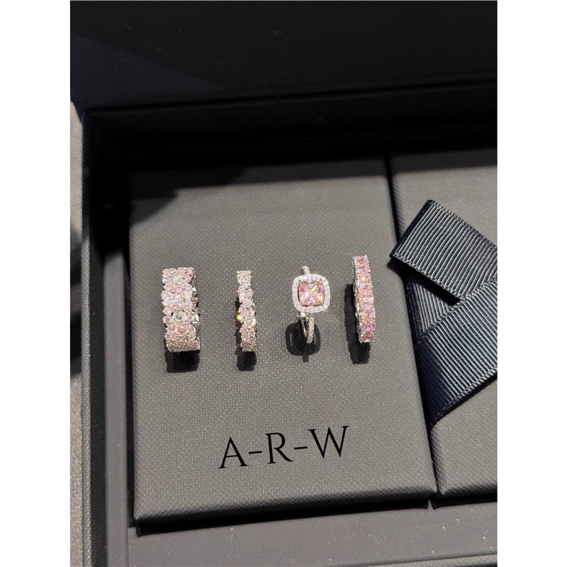 Diamant-Würfelzucker Ring für Damen