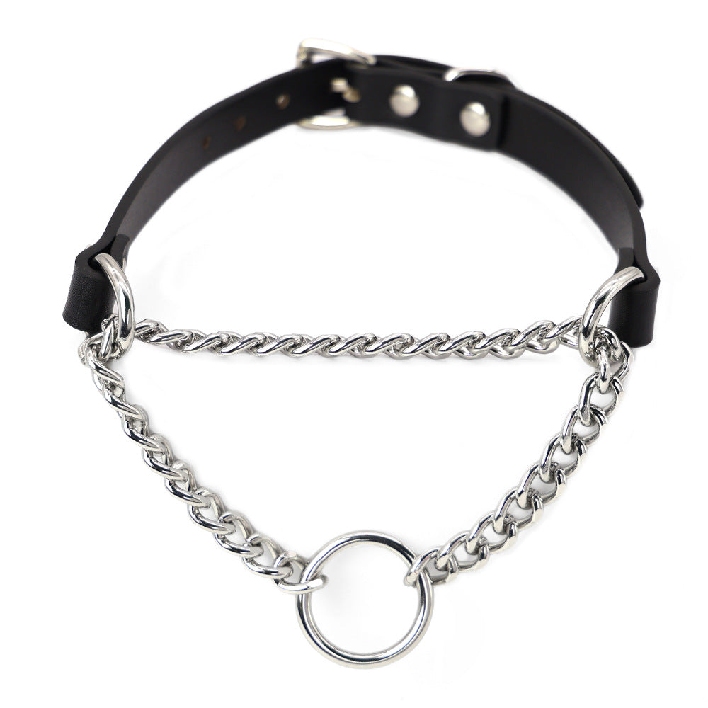 Halsband mit Leine aus Leder – Bild 2 | LuxeStyle