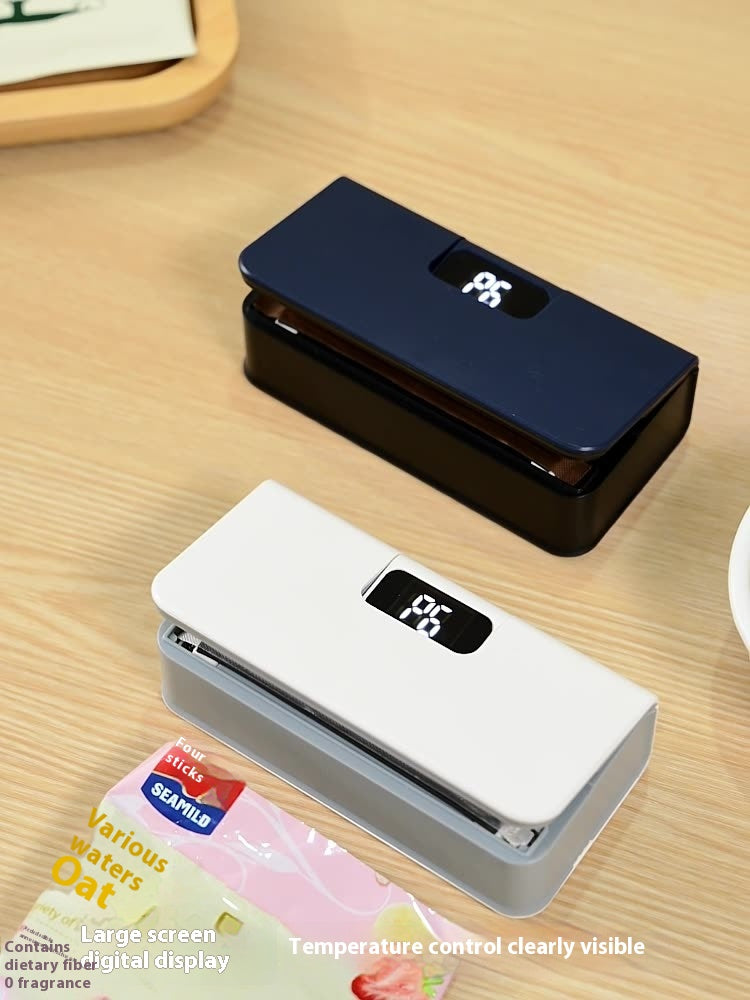 Kompakte Mini-Versiegelungsmaschine – handlich, weiss/blau – Bild 4 | LuxeStyle