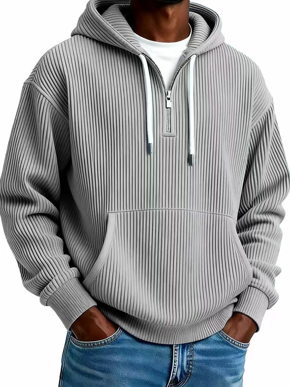 Herren Corduroy Hoodie Langarm